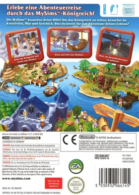 MySims Kingdom box cover back